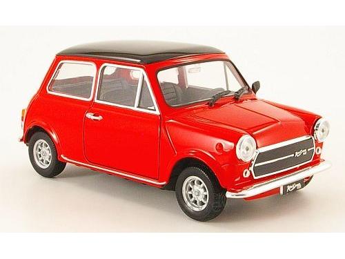 Mini Cooper 1300 Red (Black Roof) 1:24 Scale Welly Diecast Model-Welly-Diecast Model Centre