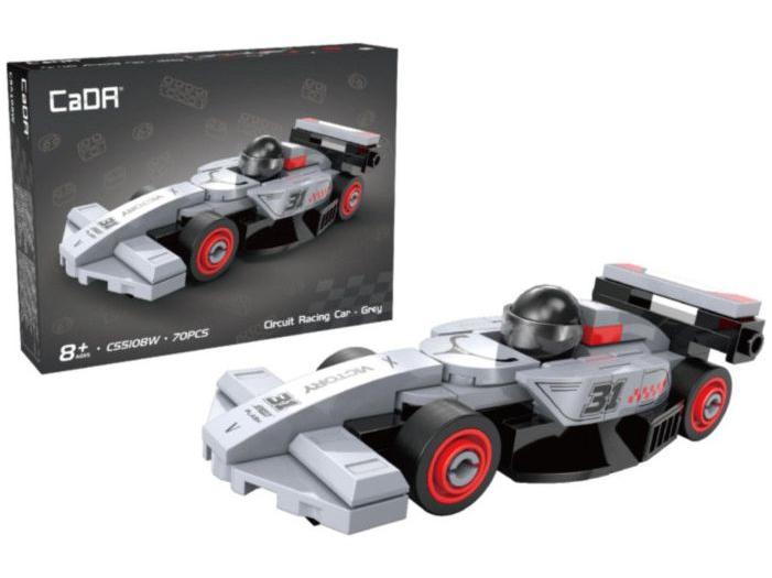 Mini Grey Circuit Racing Car Brick Builder (70 pcs) Cada Kit-Cada-Diecast Model Centre