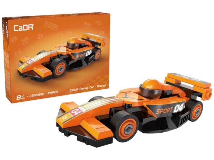 Mini Orange Circuit Racing Car Brick Builder (70 pcs) Cada Kit-Cada-Diecast Model Centre