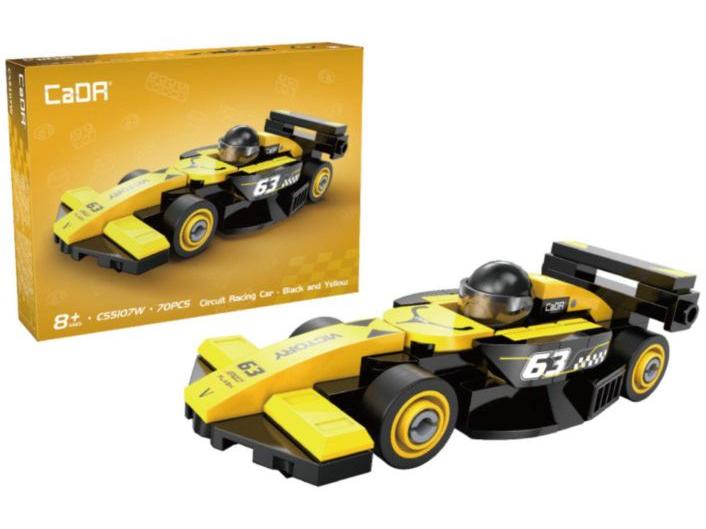 Mini Yellow Circuit Racing Car Brick Builder (70 pcs) Cada Kit-Cada-Diecast Model Centre