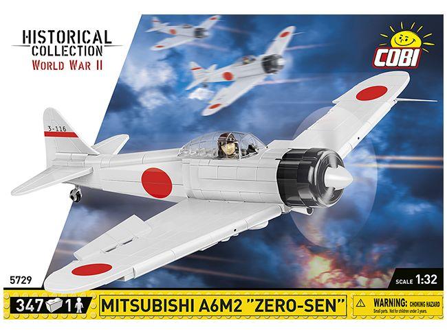 Mitsubishi A6M2 Zero-Sen WWII (347 pcs) Cobi Brick Build Kit-Cobi-Diecast Model Centre