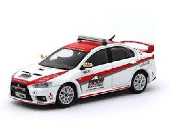 Mitsubishi Evo X Pikes Peak Safety Car White/Red 1:64 Scale Tarmac Works Diecast Model-Tarmac Works-Diecast Model Centre