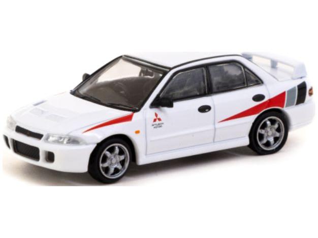 Mitsubishi Lancer RS Evolution White 1:64 Scale Tarmac Works Diecast Model-Tarmac Works-Diecast Model Centre