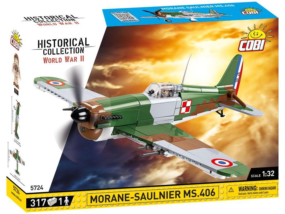 Morane-Saulnier MS.406 WWII (317 pcs) Cobi Brick Build Kit-Cobi-Diecast Model Centre