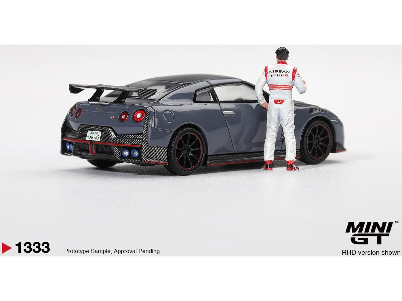 Nissan GT-R NISMO 2024 Tsukuba Production Car Record + Figure Matsuda Collection RHD 1:64 Scale Diecast Car – MINI GT-MINI GT-Diecast Model Centre