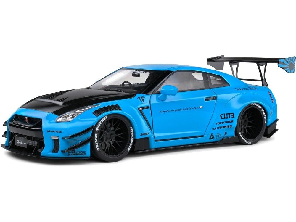 Nissan GT-R (R35) w/Liberty Walk Body Kit 2.0 Baby Blue 2024 1:18 Scale Diecast Model Car – Solido-Solido-Diecast Model Centre
