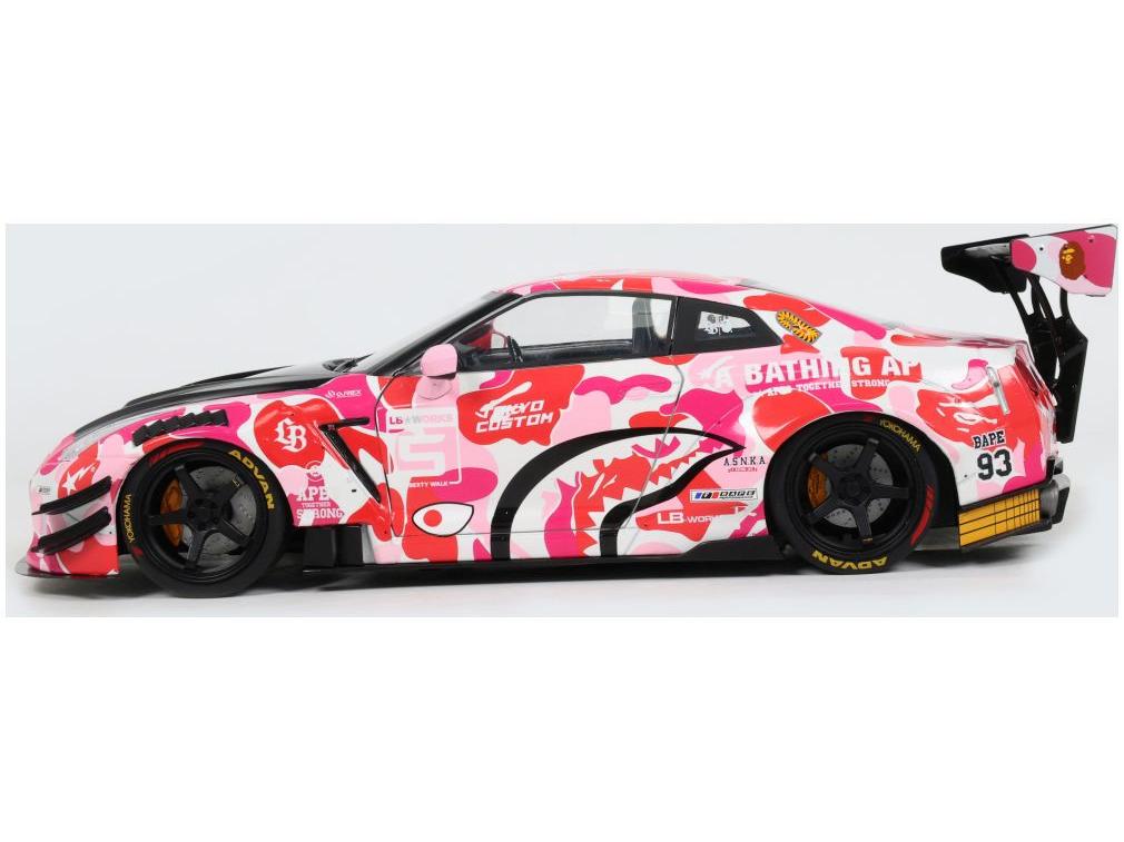 Nissan GT-R (R35) w/Liberty Walk Body Kit 2.0 Pink Camo 2025 1:18 Scale Solido Diecast Model Car-Solido-Diecast Model Centre