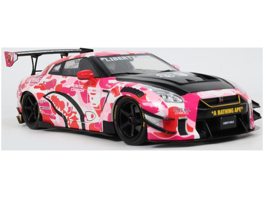 Nissan GT-R (R35) w/Liberty Walk Body Kit 2.0 Pink Camo 2025 1:18 Scale Solido Diecast Model Car-Solido-Diecast Model Centre
