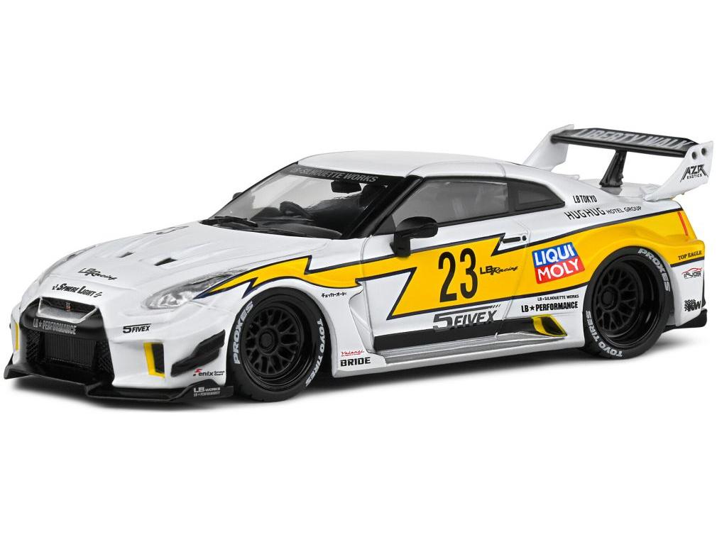 Nissan GTR35 LBWK Silhouette 2019 White 1:43 Scale Solido Diecast Model-Solido-Diecast Model Centre