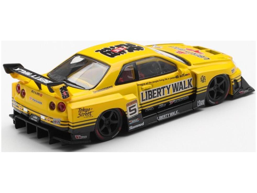 Nissan LB-ER34 Super Silhouette Skyline Sport Yellow (RHD) Blister Packaging 1:64 Scale MINI GT Model Car-MINI GT-Diecast Model Centre