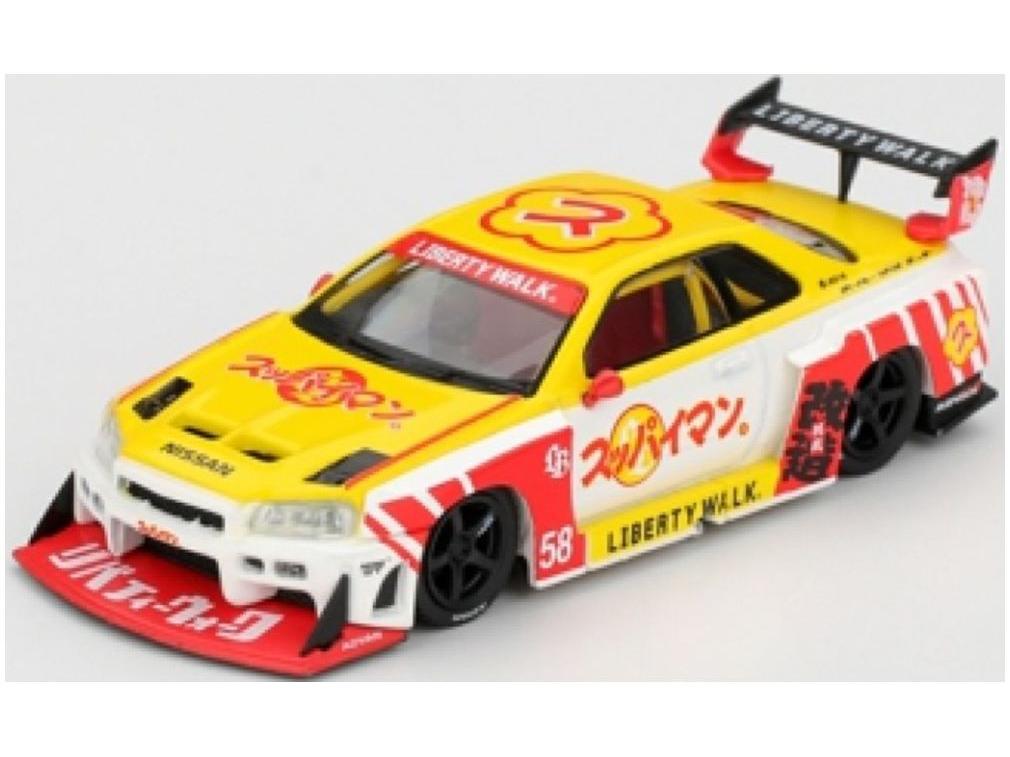 Nissan LB-ER34 Super Silhouette Skyline Suppaiman Okinawa (RHD) 1:64 Scale MINI GT Diecast Model Car-MINI GT-Diecast Model Centre