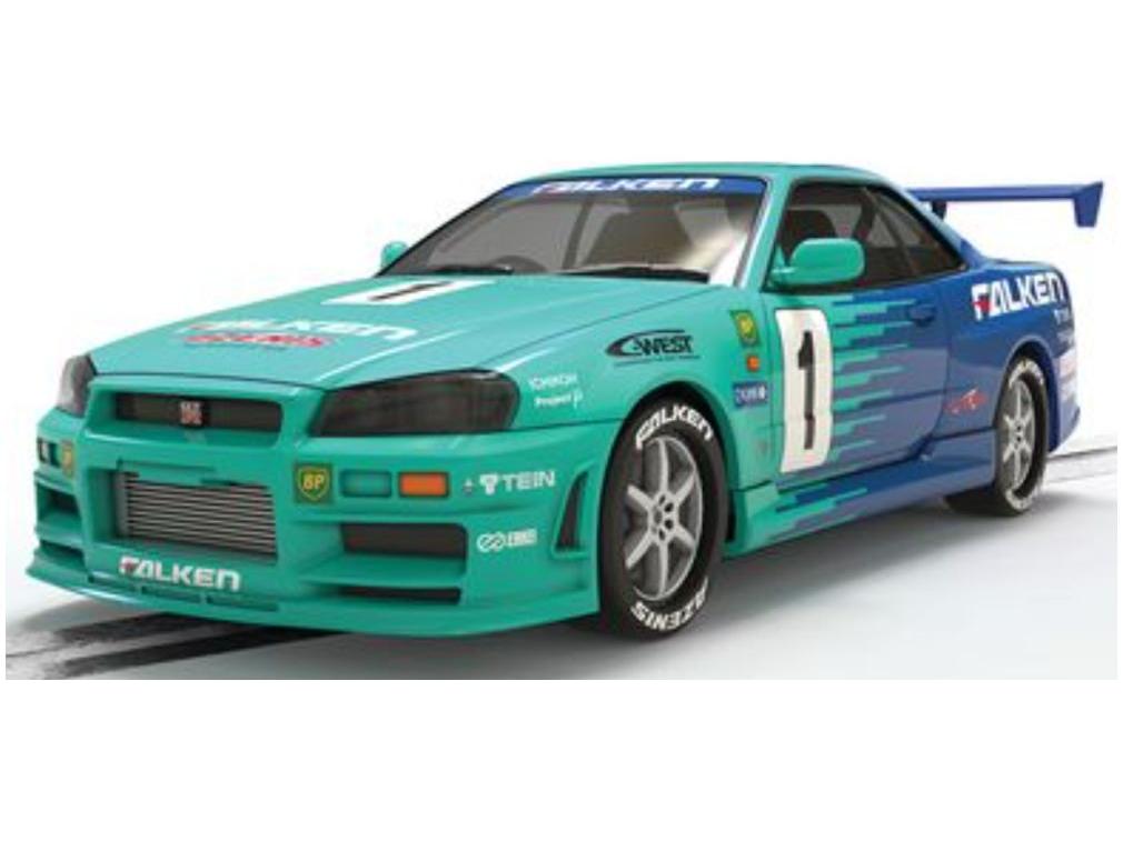 Nissan R34 Skyline Falken Tyres 1:32 Scale Scalextric Slot Racing Car-Scalextric-Diecast Model Centre