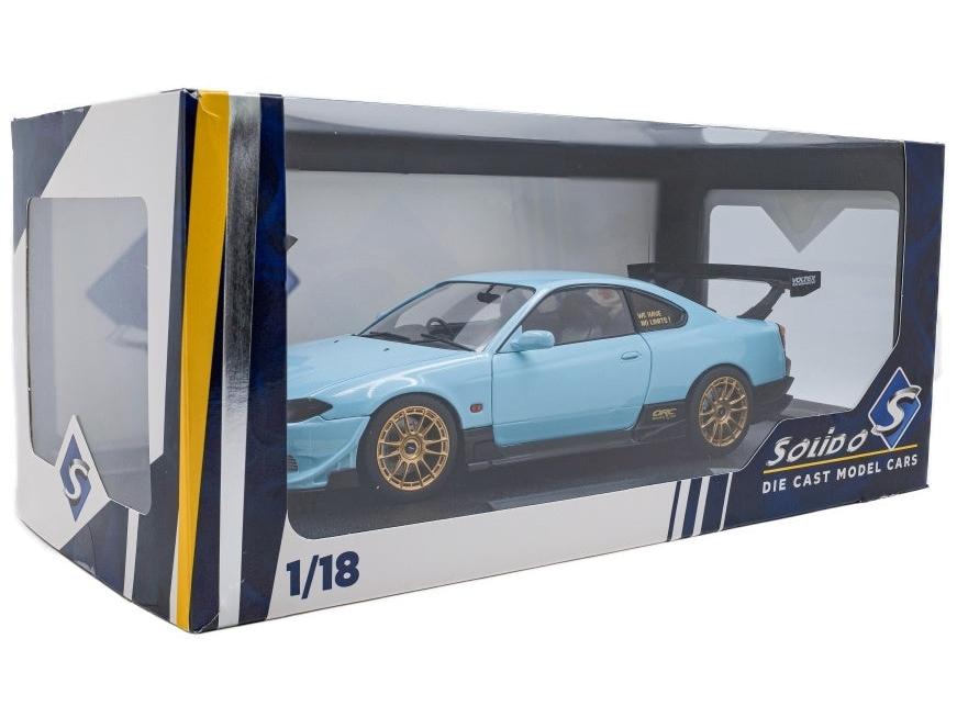 Nissan Silvia (S15) SPEC-R Aero Solido Works Baby Blue 1999 1:18 Scale Diecast Model Car – Solido-Solido-Diecast Model Centre