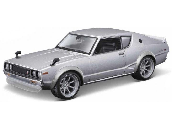 Nissan Skyline 2000GT (KPGC 110) 1973 Silver Metal Kit 1:24 Scale Maisto-Maisto-Diecast Model Centre
