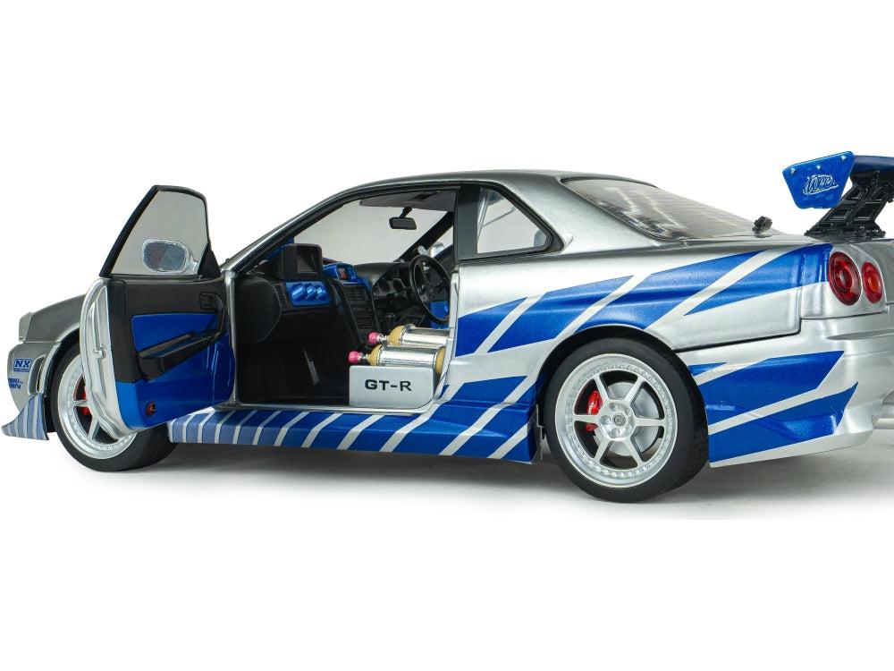 Nissan Skyline GT-R (BNR34) 2Fast 2Furious Brian 1:18 Scale Diecast Car – Solido-Solido-Diecast Model Centre