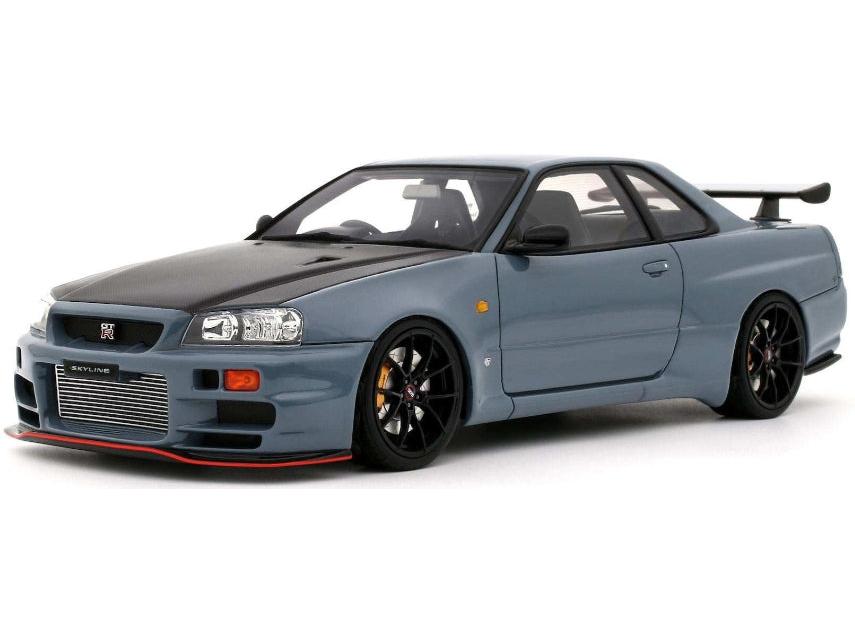 Nissan Skyline GT-R (BNR34) w/Body Kit Stealth Grey 2025 1:18 Scale Resin Car – OttOmobile-OttOmobile-Diecast Model Centre
