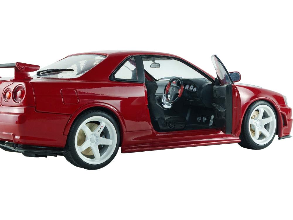 Nissan Skyline GT-R (BNR34) w/NISMO Parts Red 1999 1:18 Scale Diecast Car – Solido-Solido-Diecast Model Centre