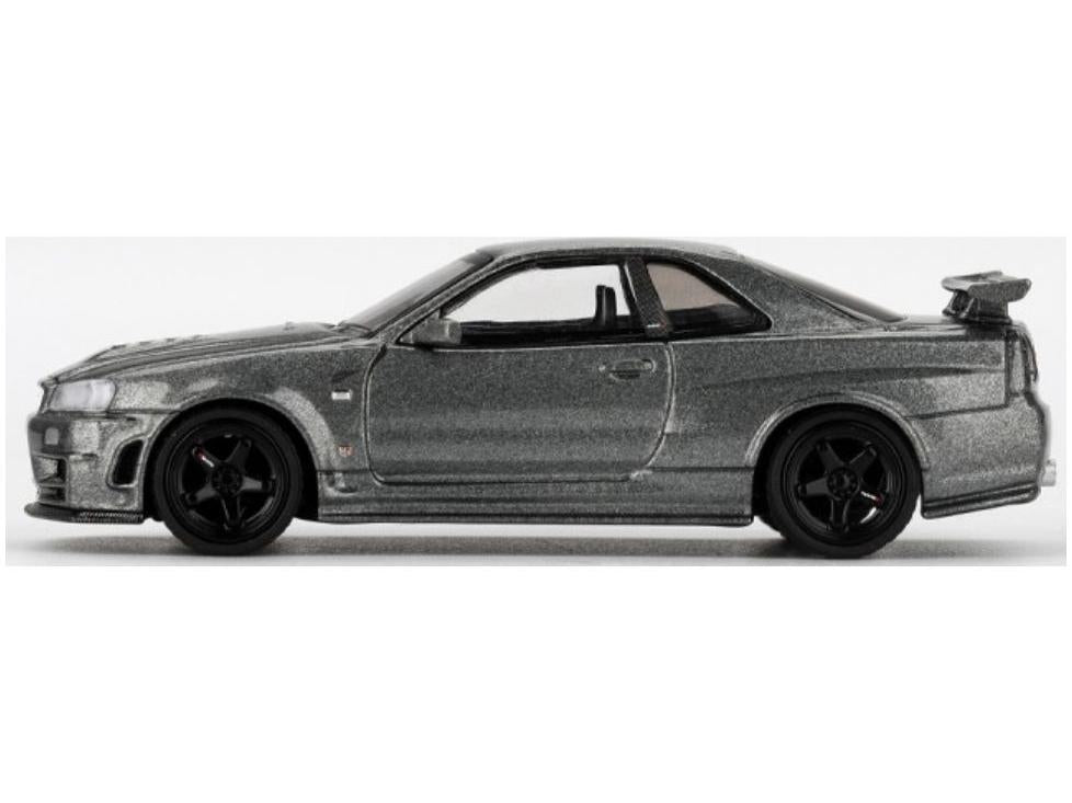 Nissan Skyline GT-R Dark Metal Grey (NISMO BNR34 CRS Version) (RHD) 1:64 Scale Diecast Model Car – MINI GT-MINI GT-Diecast Model Centre