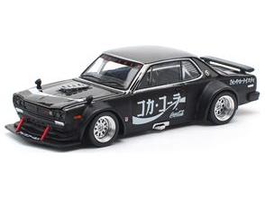 Nissan Skyline GT-R Drift (Hakosuka) Coca Cola Zero JP Black Chrome 1:64 Scale Pop Race Diecast Model Car-Pop Race-Diecast Model Centre