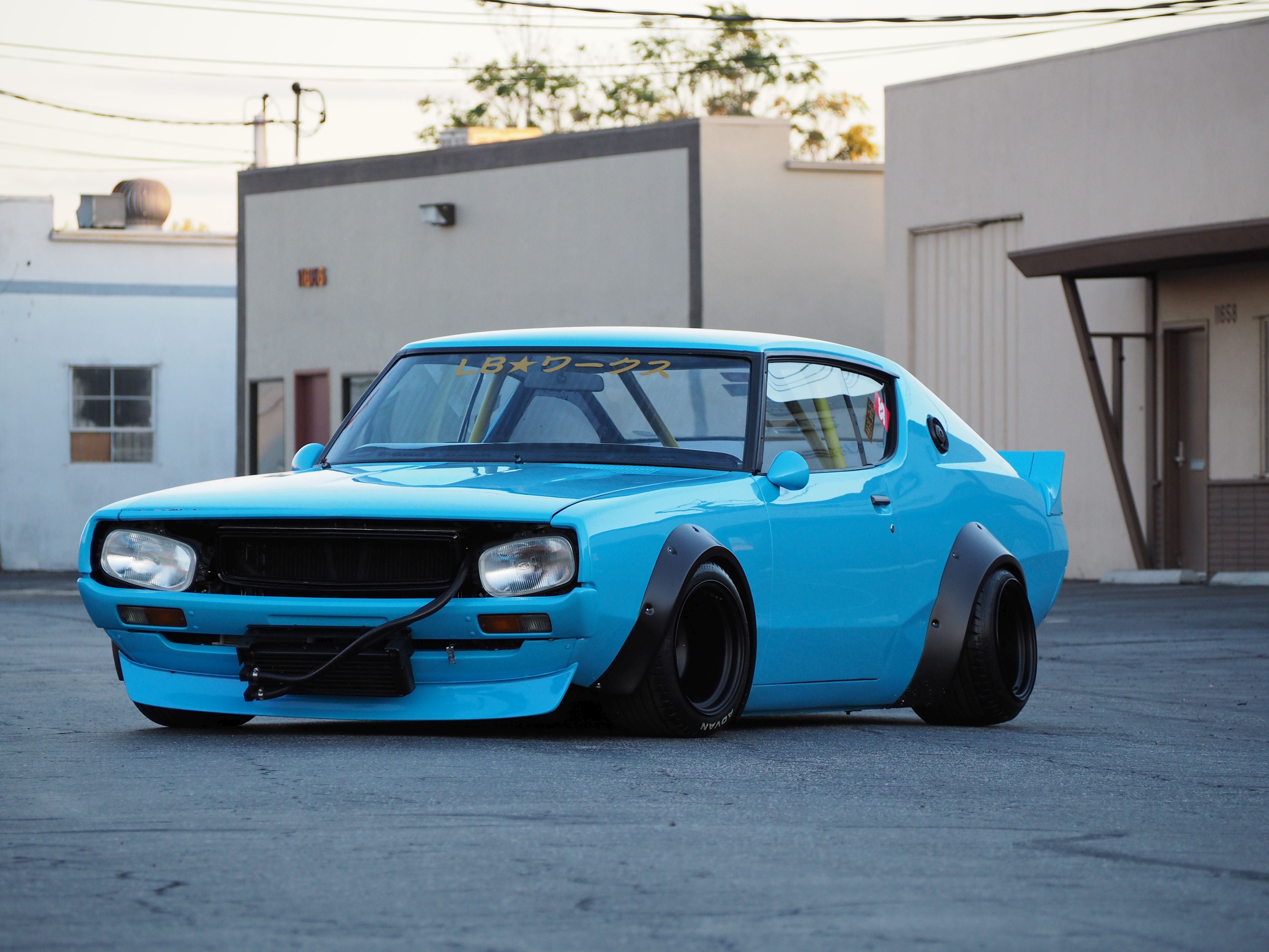 Nissan Skyline GT-R (KPGC110) 'Kenmeri' w/Liberty Walk Body Kit Blue 1972 1:43 Scale Solido Diecast Model Car-Solido-Diecast Model Centre