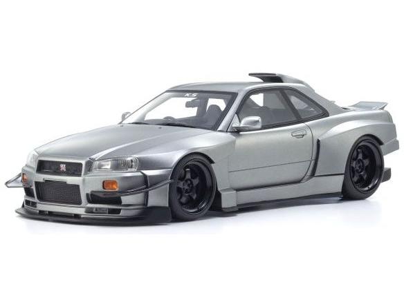 Nissan Skyline GT-R R34 Khyzyl Saleem Design Matte Grey 1:18 Scale