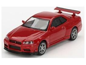 Nissan Skyline GT-R (R34) V-SPEC Active Red (Blister Packaging) (RHD) 1:64 Scale MINI GT Diecast Model-MINI GT-Diecast Model Centre