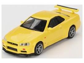 Nissan Skyline GT-R (R34) V-SPEC Lightning Yellow (RHD) 1:64 Scale MINI GT Diecast Model-MINI GT-Diecast Model Centre