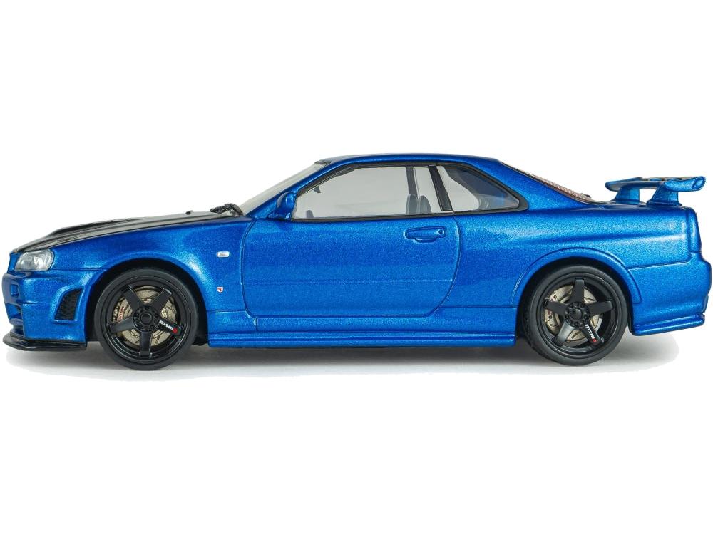 Nissan Skyline GT-R (R34) ZTune Bayside Blue 1998 1:43 Scale Diecast Model Car – Solido-Solido-Diecast Model Centre