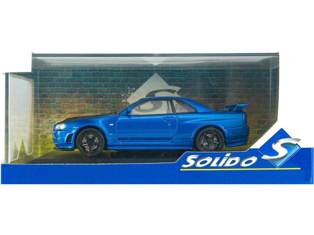 Nissan Skyline GT-R (R34) ZTune Bayside Blue 1998 1:43 Scale Diecast Model Car – Solido-Solido-Diecast Model Centre