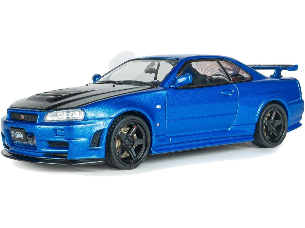 Nissan Skyline GT-R (R34) ZTune Bayside Blue 1998 1:43 Scale Diecast Model Car – Solido-Solido-Diecast Model Centre