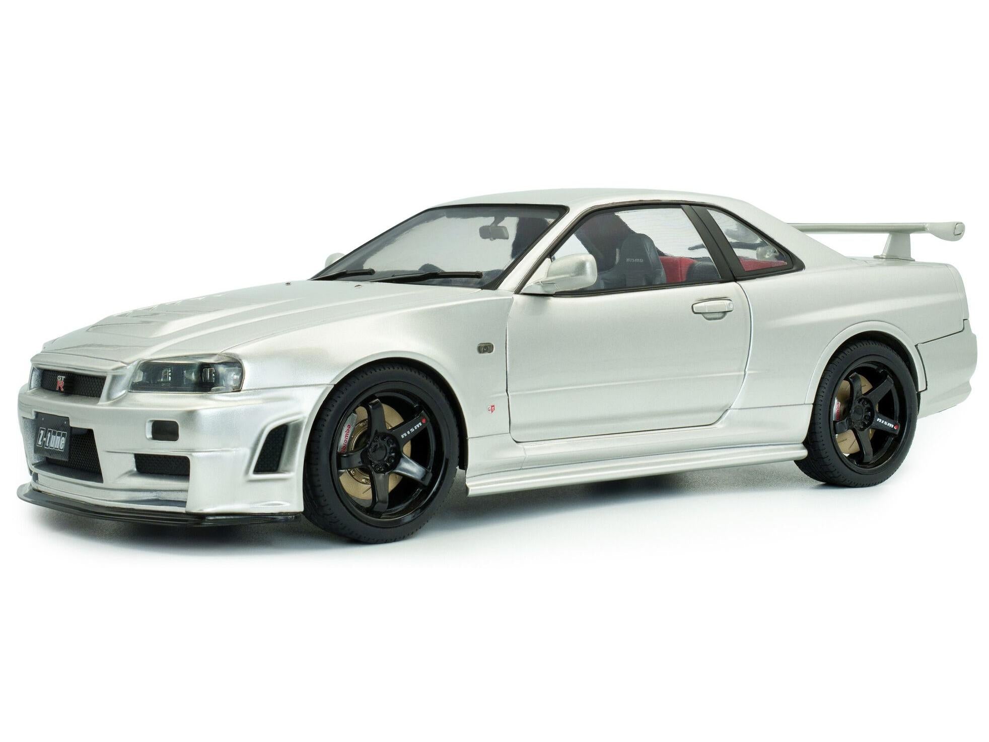 Nissan Skyline (R34) GT-R Z Tune Silver 1999 1:18 Scale Solido Diecast Model Car-Solido-Diecast Model Centre