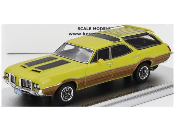 Oldsmobile Vista Cruiser 442 SW Yellow Black Wood Station Wagon 1972 1:43 Scale Kess Resin Model-Kess-Diecast Model Centre