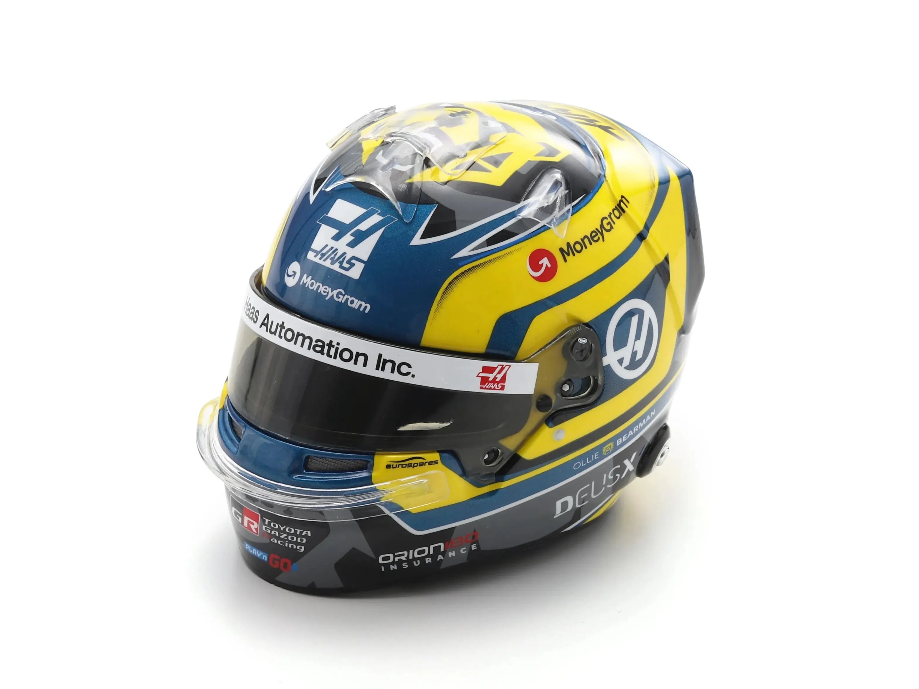 Ollie Bearman 2025 Helmet MoneyGram Haas F1 Team 1:5 Scale Spark Replica