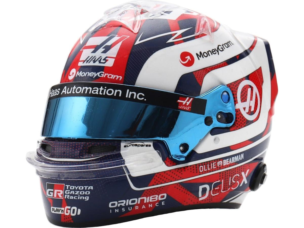 Ollie Bearman F1 British GP 2025 Helmet 1:5 Scale Resin Replica – Spark-Spark-Diecast Model Centre