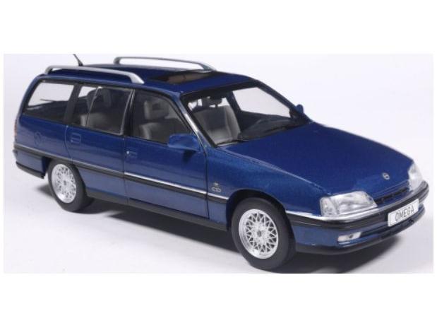 Opel Omega A2 Estate Dark Blue 1990 1:24 Scale WhiteBox Diecast Model Car-WhiteBox-Diecast Model Centre