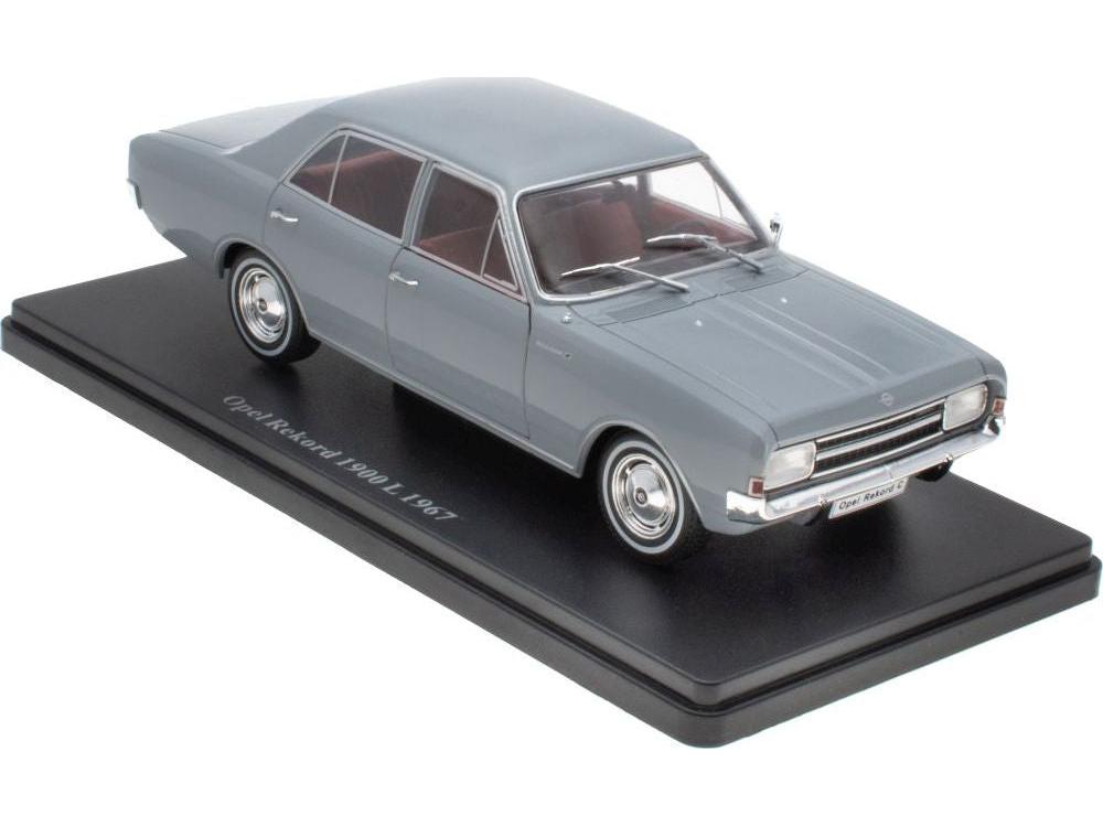 Opel Rekord 1900 L 1967 Grey 1:24 Scale Unbranded Diecast Model Car-Unbranded-Diecast Model Centre