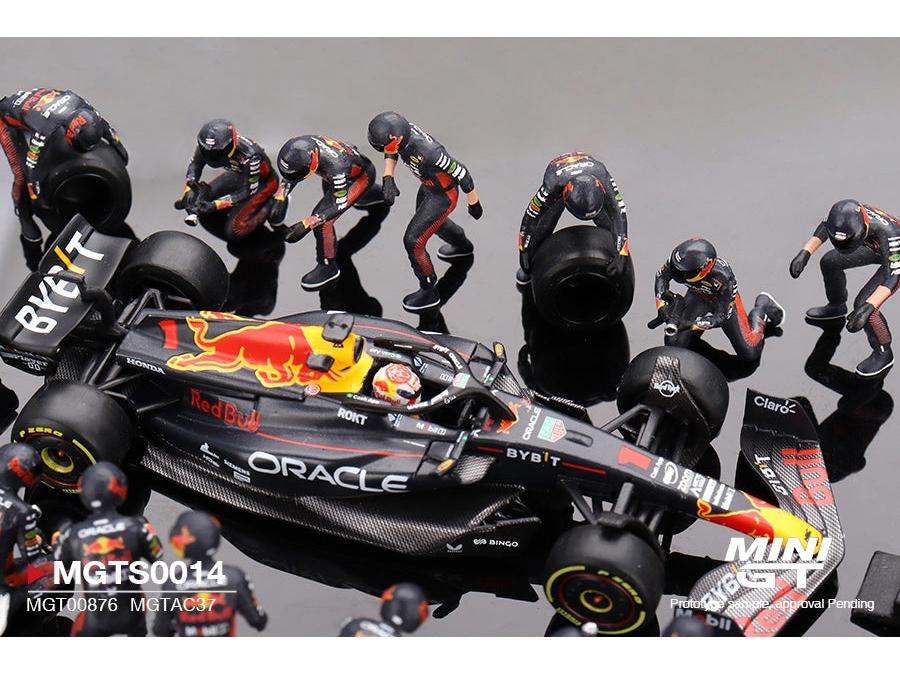 Oracle Red Bull RB19 #1 Max Verstappen F1 Japanese GP 2023 Pit Crew Set Limited Edition 1:64 Scale Diecast – MINI GT-MINI GT-Diecast Model Centre