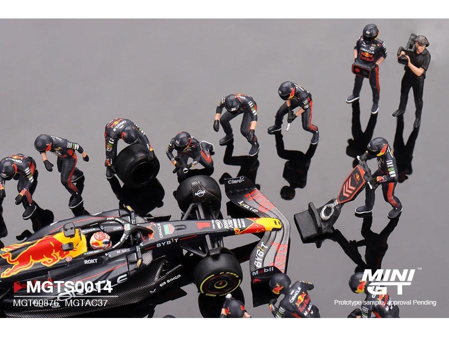 Oracle Red Bull RB19 #1 Max Verstappen F1 Japanese GP 2023 Pit Crew Set Limited Edition 1:64 Scale Diecast – MINI GT-MINI GT-Diecast Model Centre