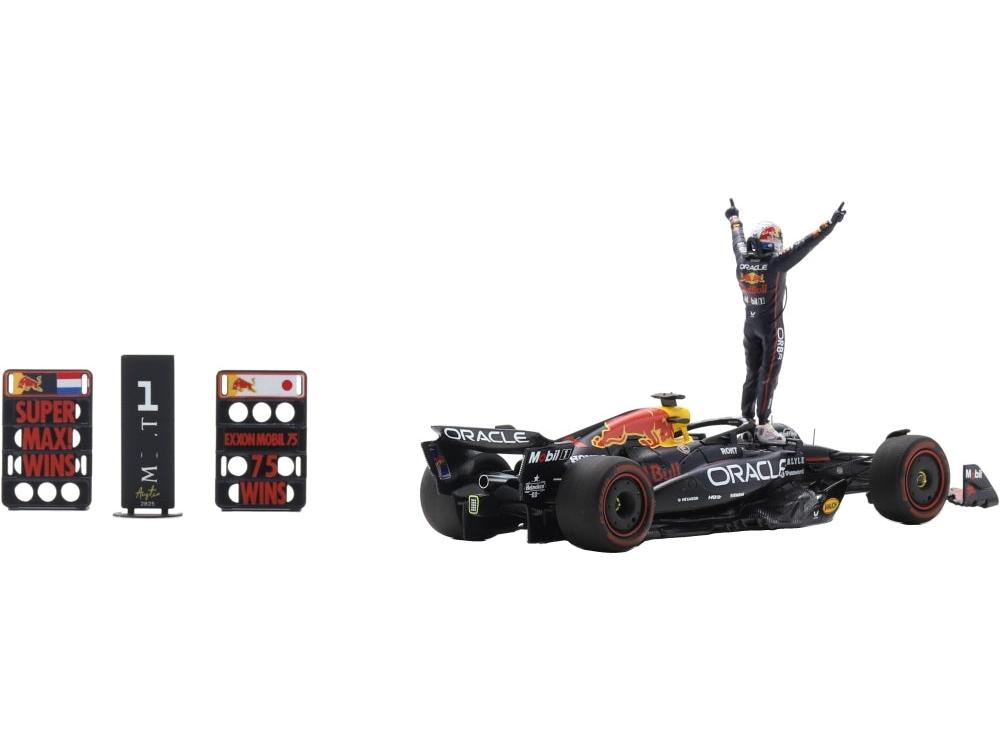 Oracle Red Bull Racing RB21 #1 1st US GP 2025 Max Verstappen w/Pit Boards 1:43 Scale Resin Car – Spark-Spark-Diecast Model Centre