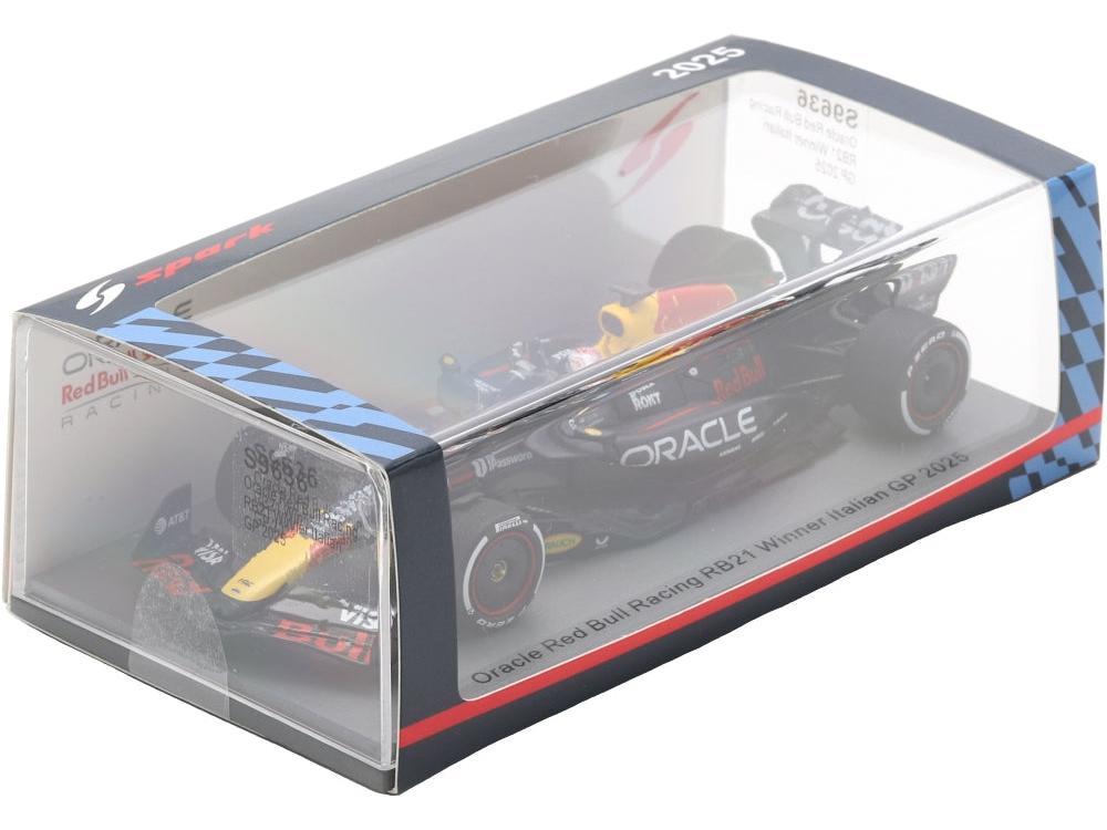 Oracle Red Bull Racing RB21 #1 Winner F1 Italian GP 2025 Vestappen Oracle 50 Wins w/Pit Board 1:43 Scale Resin Car – Spark-Spark-Diecast Model Centre