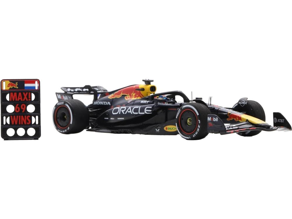Oracle Red Bull Racing RB21 #1 Winner F1 Las Vegas GP 2025 Max Verstappen w/Pit Board 1:43 Scale Resin Car – Spark-Spark-Diecast Model Centre