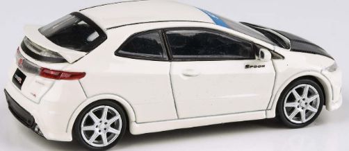 Honda Civic Type R FN2 2007 White w/carbon bonnet - 1:64 Scale