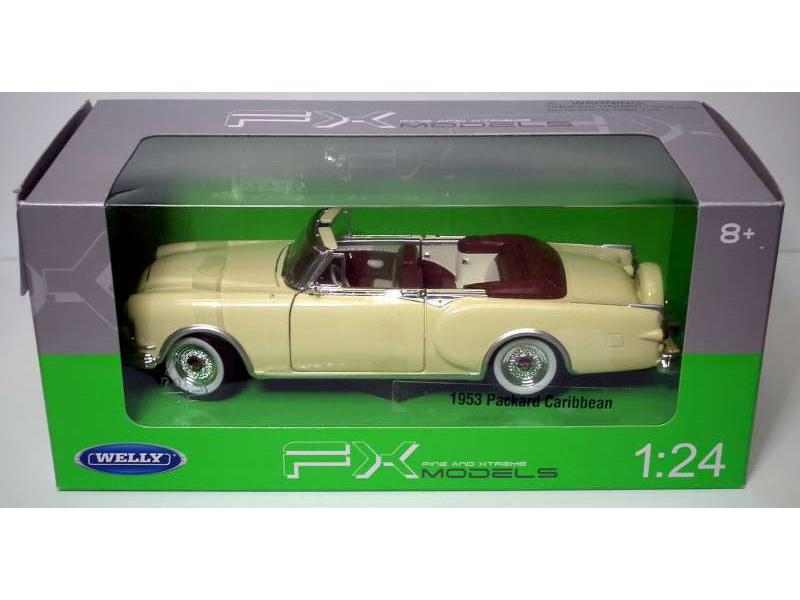 Packard Caribbean Top down 1953 Light Beige 1:24 Scale Welly Diecast Model-Welly-Diecast Model Centre