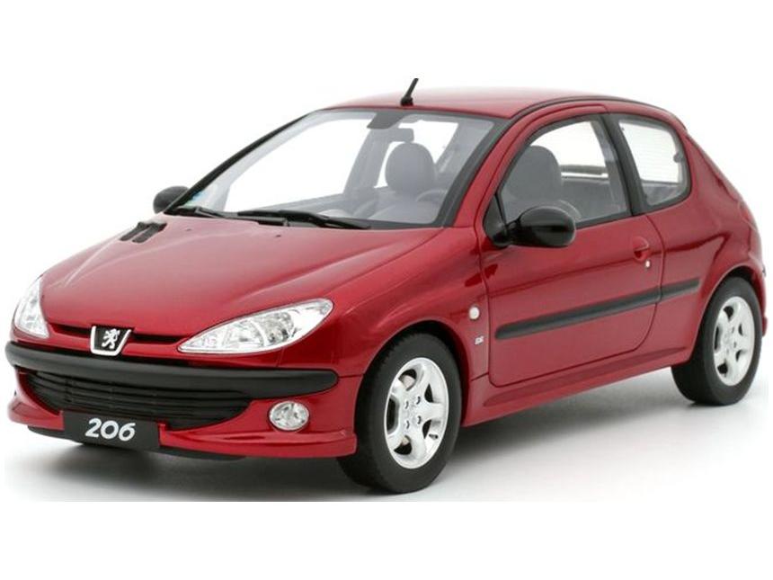 Peugeot 206 S16 Red 1999 1:18 Scale OttOmobile Resin Model-OttOmobile-Diecast Model Centre