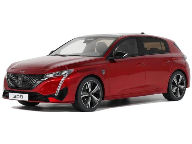Peugeot 308 GT 2022 Red 1:18 Scale OttOmobile Resin Model-OttOmobile-Diecast Model Centre