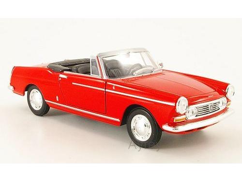Peugeot 404 Open Cabrio 1963 Red 1:24 Scale Welly Diecast Model-Welly-Diecast Model Centre