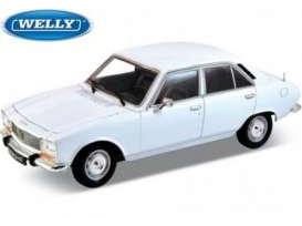 Peugeot 504 1974 White 1:24 Scale Welly Diecast Model-Welly-Diecast Model Centre