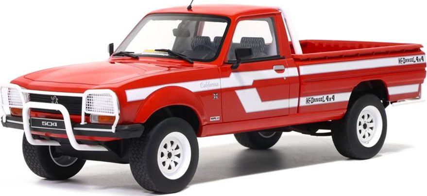 Peugeot 504 Pick Up 1993 Dangel Red 1:18 Scale OttOmobile Resin Model-OttOmobile-Diecast Model Centre