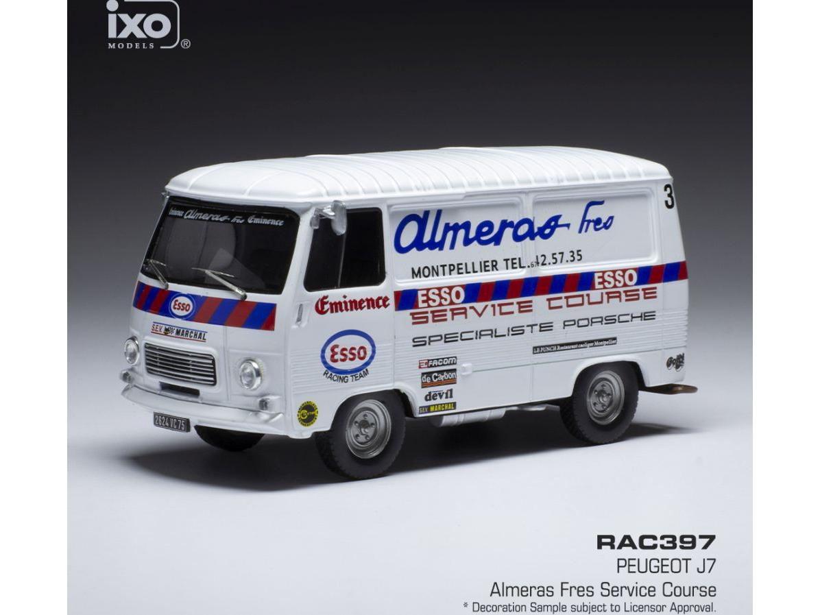 Peugeot J7 Team Almeras Eminence Rally Service 1:43 Scale IXO Diecast Model Car-IXO-Diecast Model Centre