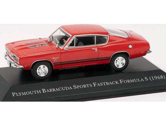 Plymouth Barracuda Sports Fastback Red 1968 1:43 Scale Unbranded Diecast Model Car-Unbranded-Diecast Model Centre